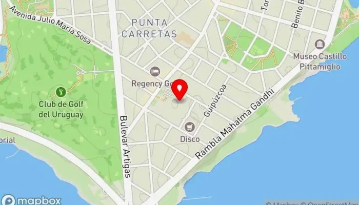 mapa de Porto Vanila Cafetería en Montevideo