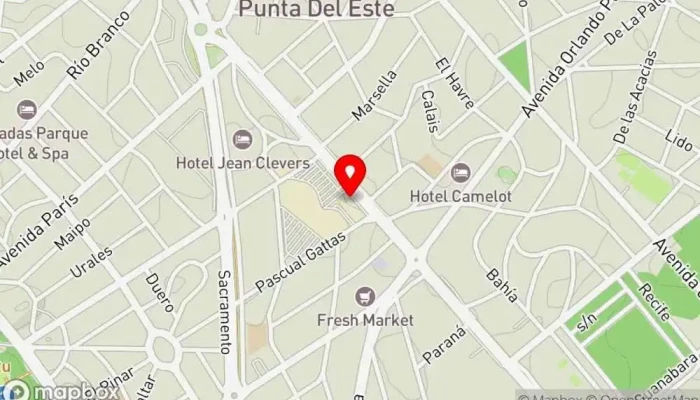 mapa de Porto Vanila Cafetería en Punta del Este