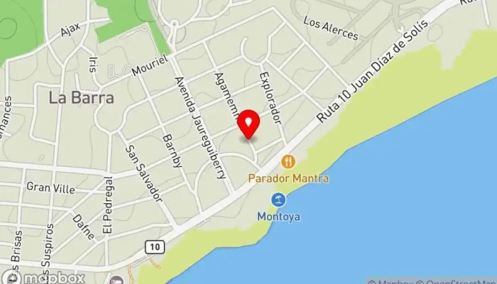 mapa de Posada de los Pájaros Hotel en Maldonado