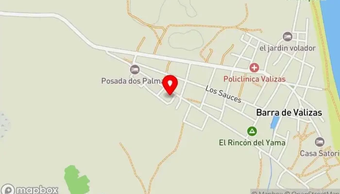 mapa de Posada Valizas Hotel en Barra de Valizas