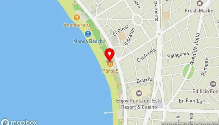 mapa de Posto 5 Restaurante en Punta del Este