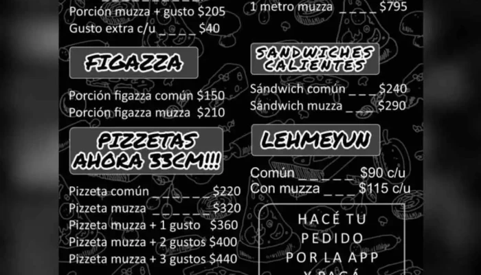 Pretto Pizzeria Menu