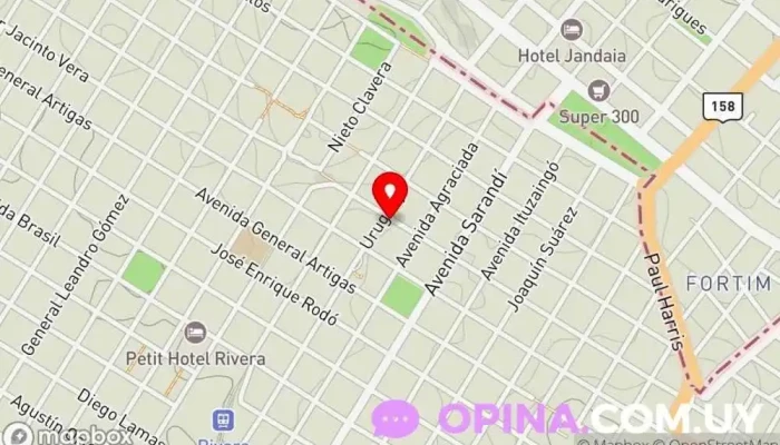 mapa de Prohouse Inmuebles Agencia inmobiliaria en Rivera