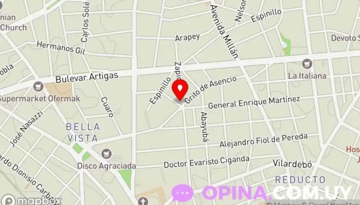 mapa de Propiedades Casablanca Agencia inmobiliaria en Montevideo