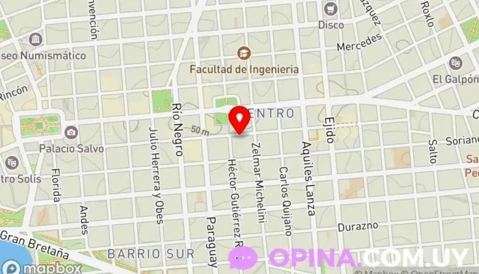 mapa de Propiedades & Inversiones Agencia inmobiliaria en Montevideo