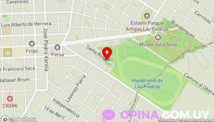 mapa de Proyecto Minga Salesianos Escuela en Las Piedras