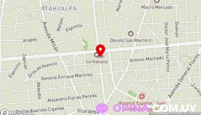 mapa de Psicolibros waslala Librería en Montevideo