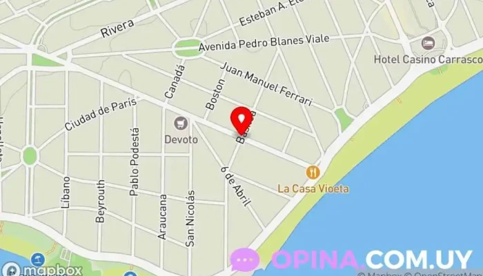 mapa de Psicologa Agustina Morales Psicoterapeuta en Montevideo