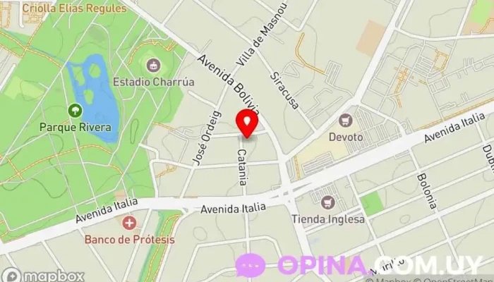 mapa de Psicóloga Andrea Alves Psicólogo en Montevideo