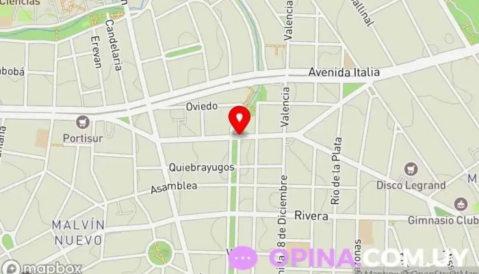 mapa de Psicóloga Laura Capi Psicólogo en Montevideo