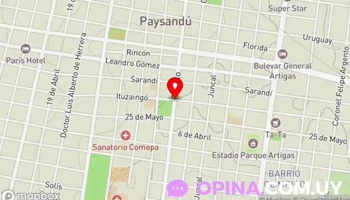 mapa de Psicóloga Lic. Camila Alvarez Psicólogo en Paysandú