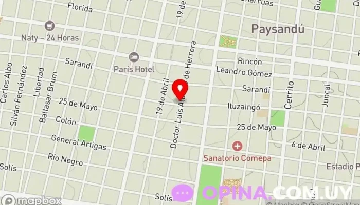 mapa de Psicóloga. Lic. Lucía Brazeiro Pazos Psicoterapeuta en Paysandú