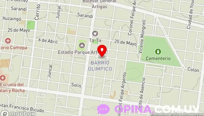 mapa de Psicóloga Magdalena González Psicólogo en Paysandú