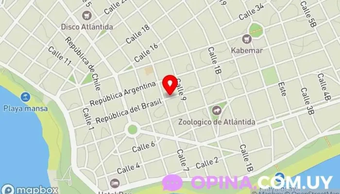 mapa de Psicologa Maria Ines Nogueira Psicólogo en Atlántida