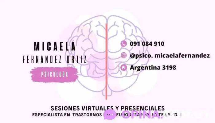 Psicologa Micaela Fernandez Ortiz Del Propietario - Fray Bentos