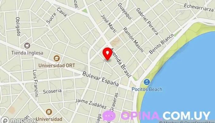 mapa de Psicóloga Mónica Chirico Servicio de salud mental en Montevideo