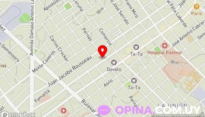 mapa de Psicologa Verónica Rodriguez Vale Psicólogo en Montevideo