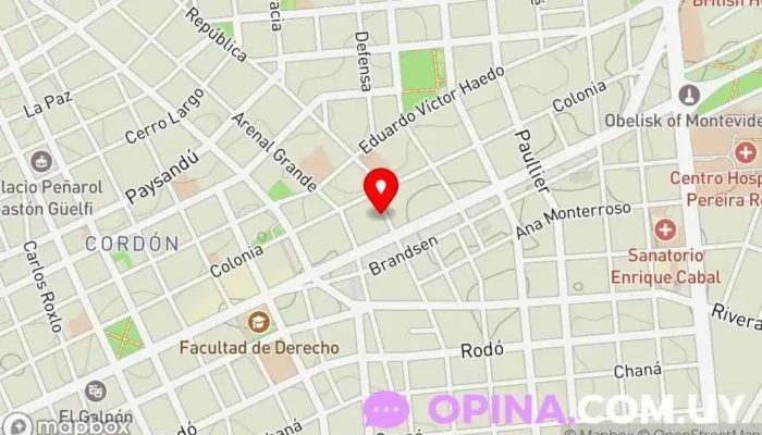 mapa de Psicologa.sexologa clinica .Lic . Alejandra Melo Servicio de salud mental en Montevideo