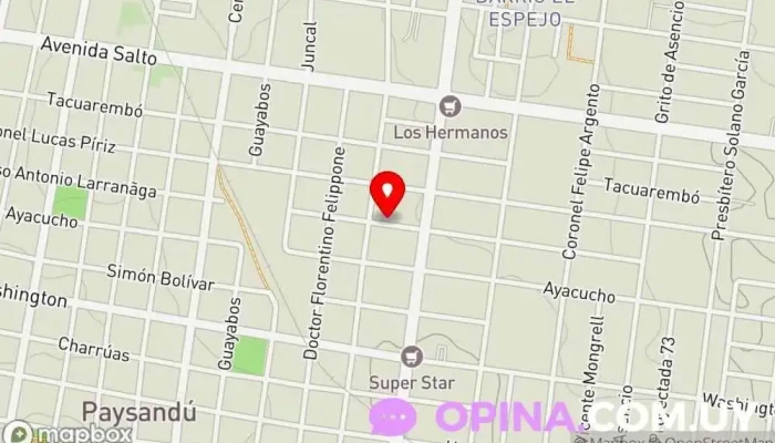 mapa de Psicólogo Lic Mateo Bava Boffano Psicólogo infantil en Paysandú