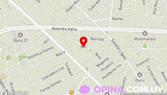 mapa de Psicologo Martín Vidal Psicólogo en Montevideo