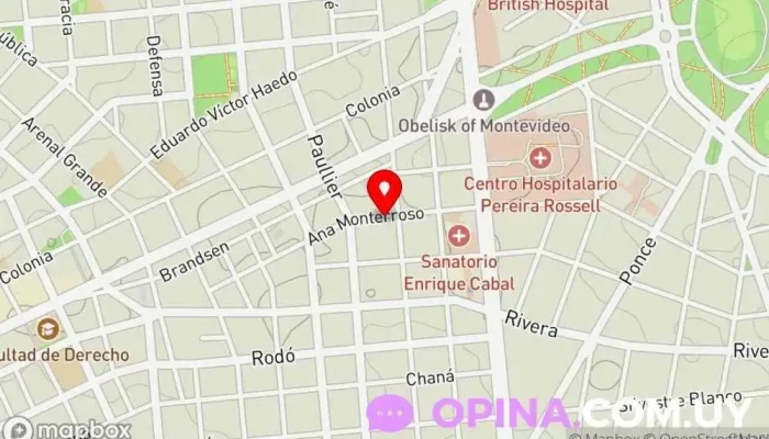 mapa de Psicopedagoga Montevideo Clínica de psicopedagogía, Servicios médicos locales, Clínica especializada en Montevideo