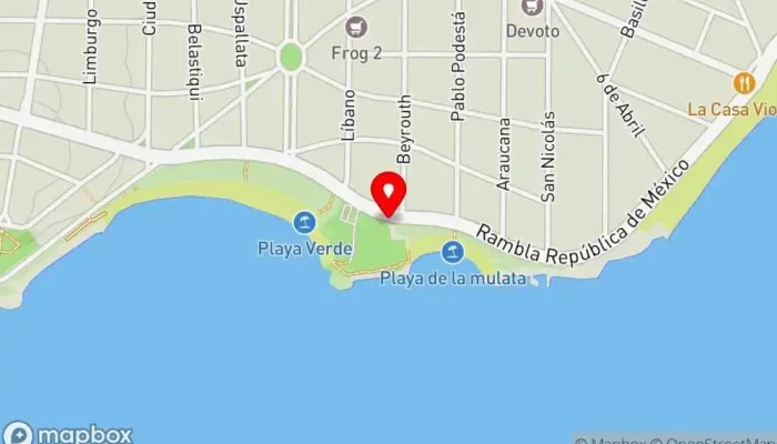 mapa de Puerto Mulata Restaurante en Montevideo