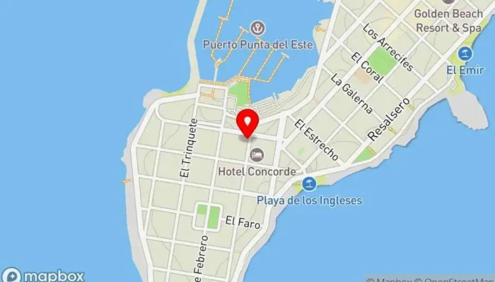 mapa de Puerto Peninsula Restaurante en Punta del Este