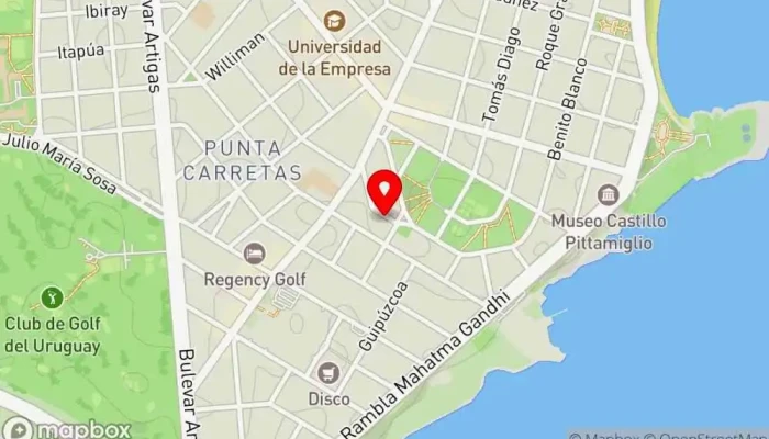 mapa de Punta Carretas  en Montevideo