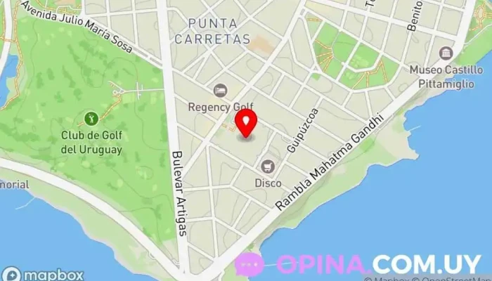 mapa de Punta Carretas Shopping Centro comercial en Montevideo