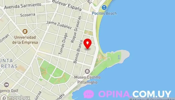 mapa de Punta Trouville Hotel Hotel en Montevideo