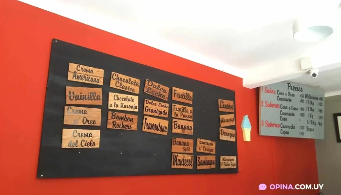 Punto Confi:  Menu - Heladería