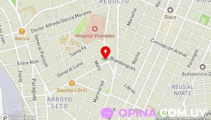 mapa de Punto Fisio Clínica de fisioterapia en Montevideo