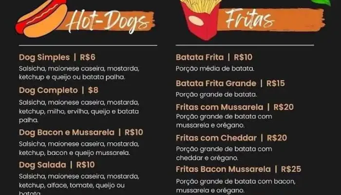 Punto Lanches:  Menu