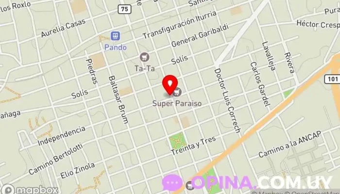 mapa de Punto Nylon Tienda de cubertería, Bazar en Pando