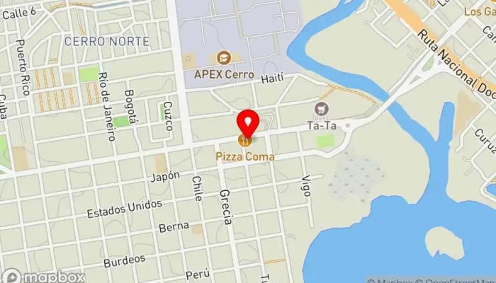 mapa de Punto Pizza Restaurante en Montevideo