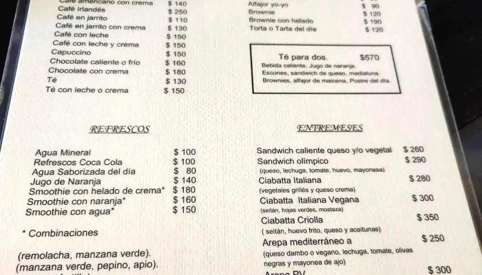 Pv Lounge -  Carta - Montevideo