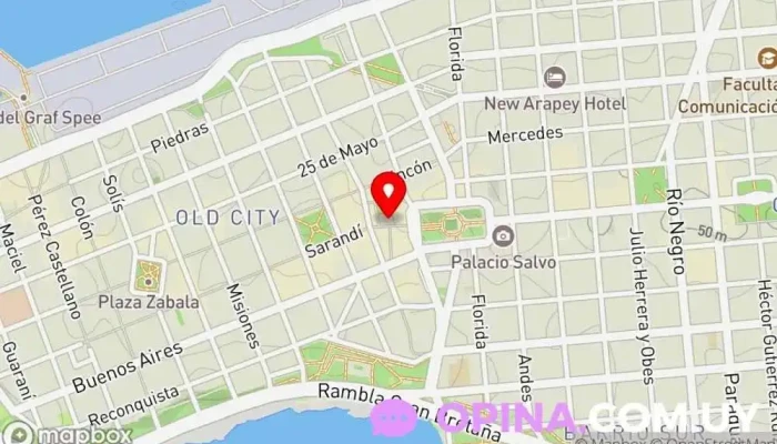 mapa de PV Lounge Restaurante en Montevideo