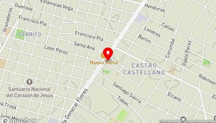 mapa de Que Rico! Restaurante de comida para llevar en Montevideo