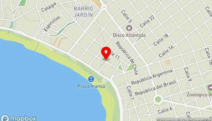 mapa de Quitapenas Restaurante en Atlántida