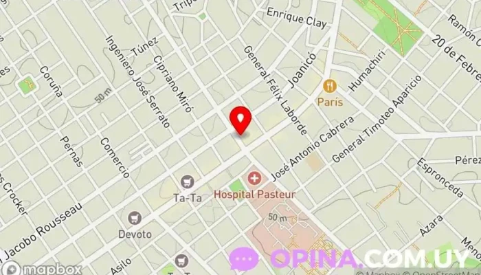 mapa de R. HUBERT INMOBILIARIA Agentes inmobiliarios en Montevideo