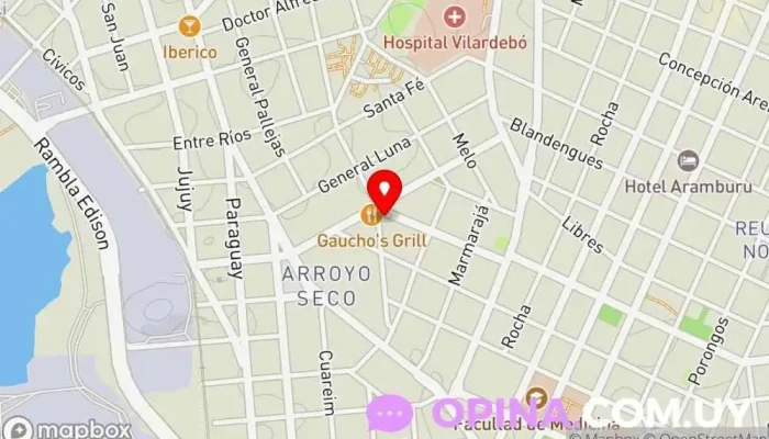 mapa de Radio Sarandí Emisora de radio en Montevideo