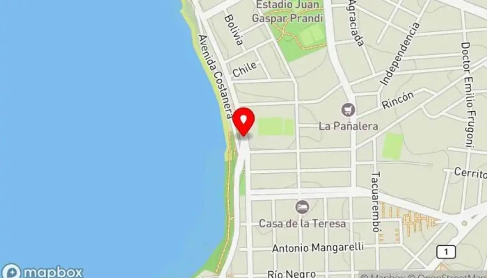 mapa de Rambla Colonia del Sacramento Atracción turística en Col. del Sacramento