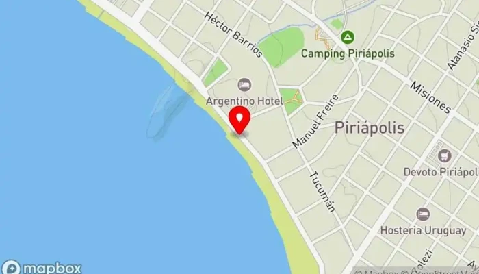 mapa de Rambla Piriapolis Atracción turística en Piriápolis