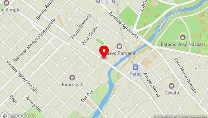 mapa de Re Pizza Pizzería en Montevideo