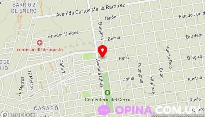 mapa de Real Casa de la Pólvora Museo en Montevideo