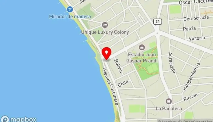 mapa de Real Colonia Hotel & Suites Hotel en Col. del Sacramento