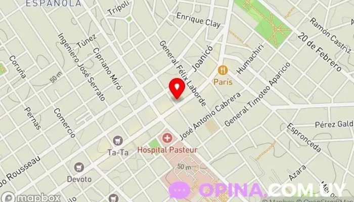 mapa de Reality English Institute Academia de inglés en Montevideo