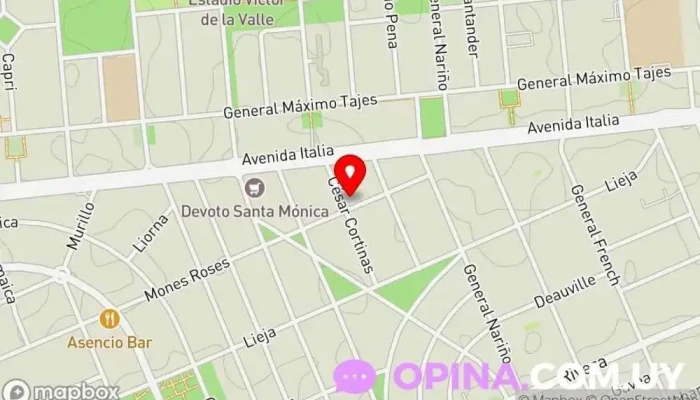 mapa de Recupera Centro de Fisioterapia Centro de rehabilitación en Montevideo