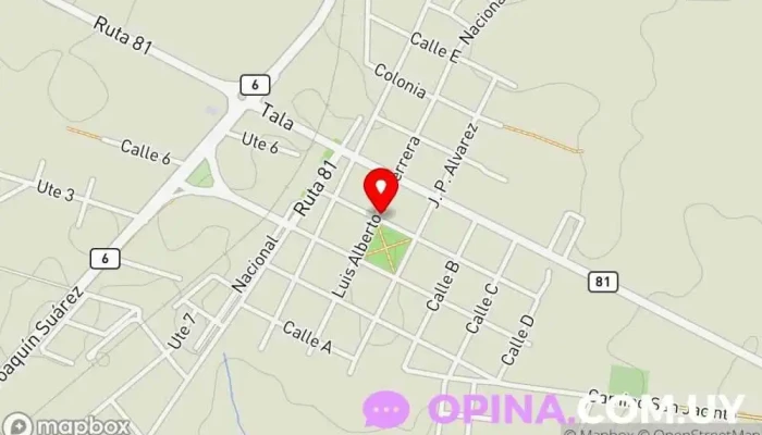 mapa de Redpagos Maryleo Institución financiera en San Bautista