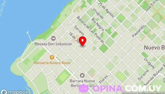 mapa de Redpagos Nuevo Berlin Institución financiera en Nuevo Berlín